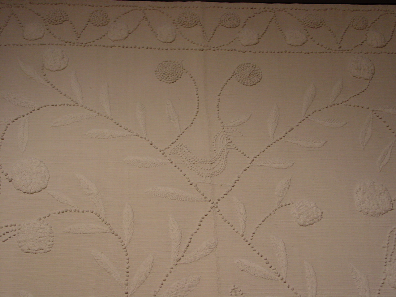 Embroidered Candlewick Spread Olde Hope Antiques